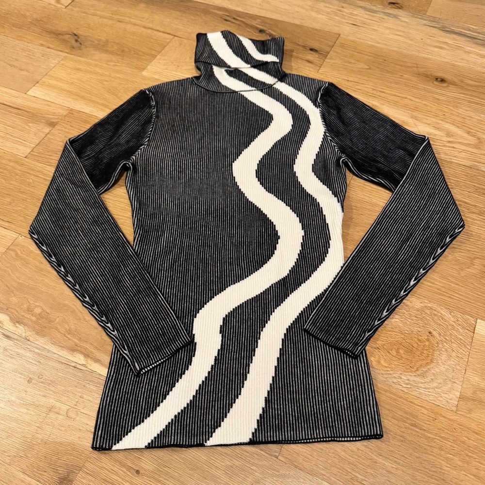 Alp N Rock Black and White Striped Sweater XS